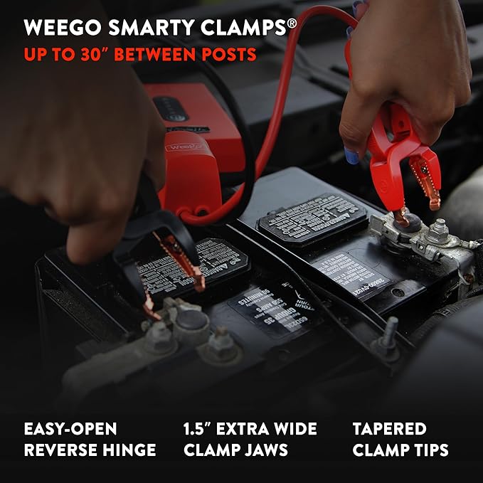 Weego 44s: 2100A Self-Use 12V Lithium Car Battery Jump Starter – USA-Engineered Safe Replacement for Jumper Cables - Car Jumper Starter Portable for 7L Gas and 3.5L Diesel Engines (N44s)