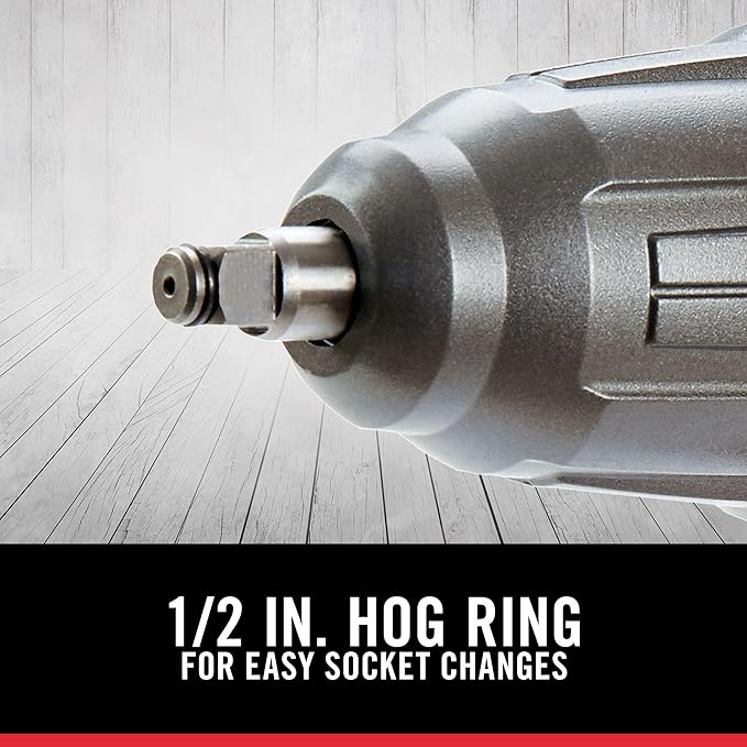 PORTER-CABLE Impact Wrench, 450 lbs of Torque, 1/2 Inch Hog Ring, 7.5-Amp, Corded (PCE211)