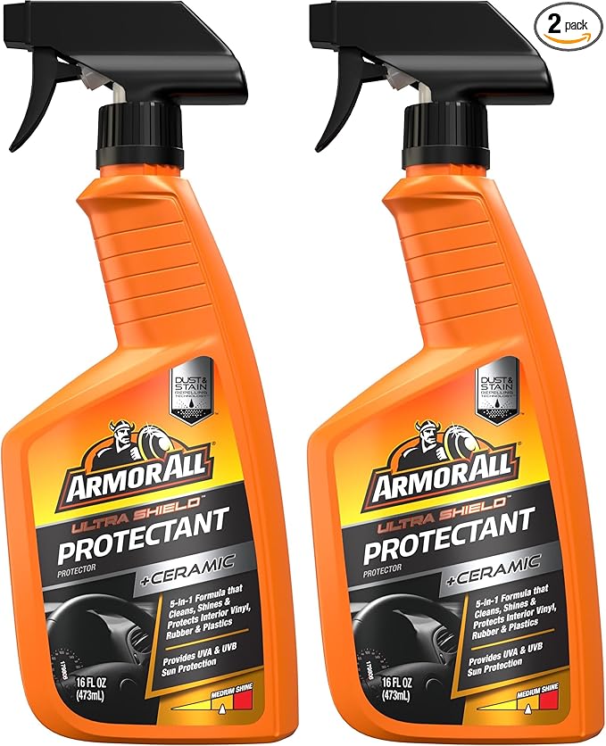 Armor All Extreme Shield Protectant Spray, Interior Car Cleaner with UV Protection Against Cracking and Fading, 16 Fl Oz (Pack of 2)