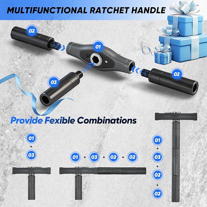Saker 42-in-1 Magnetic Screwdriver Set for Father’s Day Gift, Screwdriver Set with T Handle & Storage Case, for Men Gift, Furniture, Computer, Bicycle, and DIY, Orange