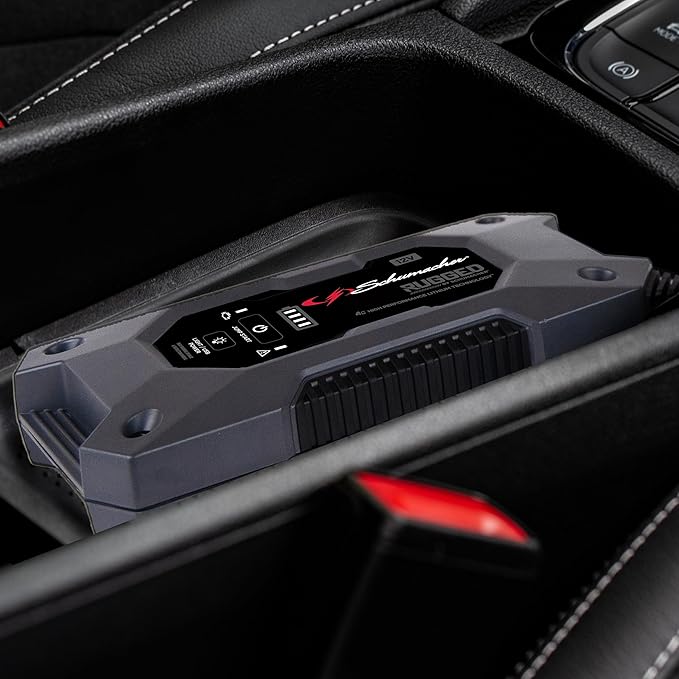 Schumacher Electric 2250A Rugged Lithium Car Battery Jump Starter and Portable Power Pack/Jump Box, 3-in-1 Solution, 2.4A USB Charging, for 12V Power Sport, Automotive, and Marine Batteries, SL1654
