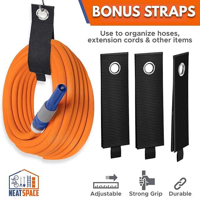 Garage Hooks Heavy Duty [ 17 Piece Set ] - Our Garage Hooks Wall Mount to Any Surface, Garage Organization and Storage, Garage Storage Hooks, Garage Hangers, Garage Wall Hooks Heavy Duty