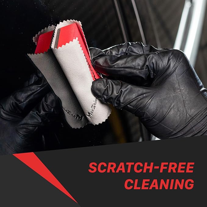 Maxshine Suede Microfiber Towel | 10 Pack, Ultra-Soft, Lint-Free, No Scratch | for Ceramic Coating, Car Waxing, Polishing | Detailing Cloth for Interior & Exterior