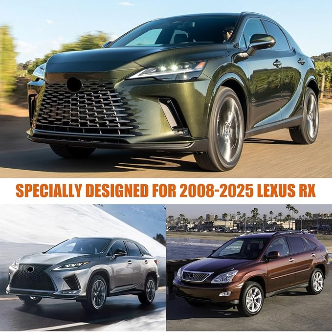 Waterproof Car Covers Replace for 2008-2025 Lexus RX350 RX450H, 6 Layers All Weather Custom-fit Car Cover with Zipper Door & Windproof Bands for Snow Rain Dust Hail Protection (RX)
