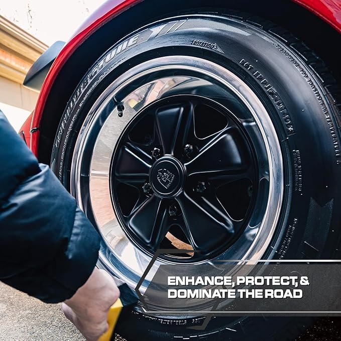 Blackline Car Care - Blackout Trim & Tire Dressing - Best Tire Shine No Sling Formula - Water Based Protection for Car Tires & Trim - Safe for Cars, Trucks, SUVs & More - 16 fl oz