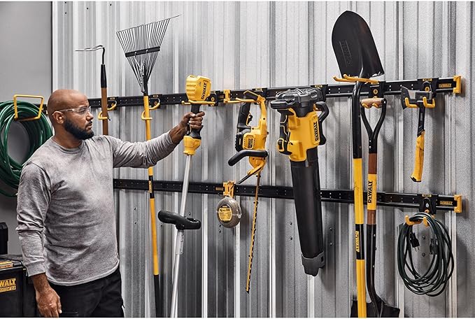 DEWALT Tool Organizer, Long Handled Tool Hook, for Rakes and Brooms, DEWALT Workshop Storage System Compatible (DWST82808)