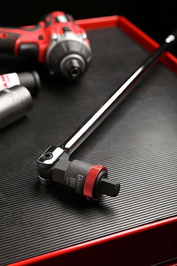 ARES 36005-1/2-Inch Drive Ratcheting Breaker Bar Adapter - Converts Breaker Bar or Sliding T-Handle into Ratchet - Reversible Ratcheting Mechanism with Anodized Switch Collar