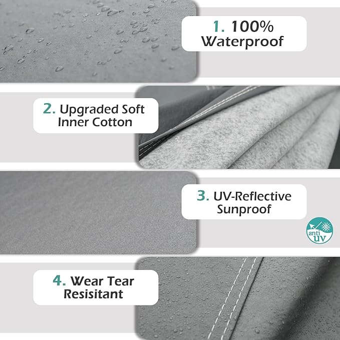 16 Layers Truck Cover Waterproof All Weater - See Vehicle Size Chart - Heavy Duty Outdoor Truck Pickup Cover for Ford F-150 F-250 F-350, Silverado, Nissan Titan. Length up to 239 inch.