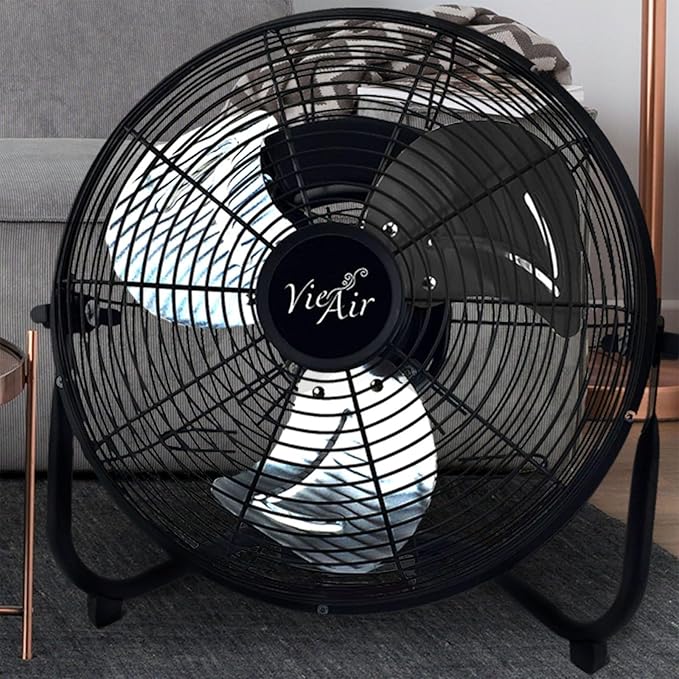 Vie Air 20 Inch Industrial Powerful and Quiet Heavy Duty Metal Floor Fan
