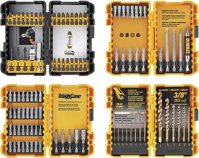 DEWALT 20V MAX* Cordless Drill/Driver Kit with Screwdriver/Drill Bit Set, 100-Piece (DCD771C2 & DWA2FTS100)