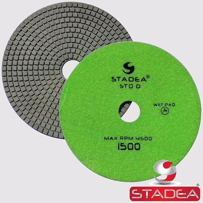 Stadea PPW255B Diamond Polishing Pad 7 Inch Grit 800 For Marble Concrete Stones Terrazzo Granite Floor Polishing