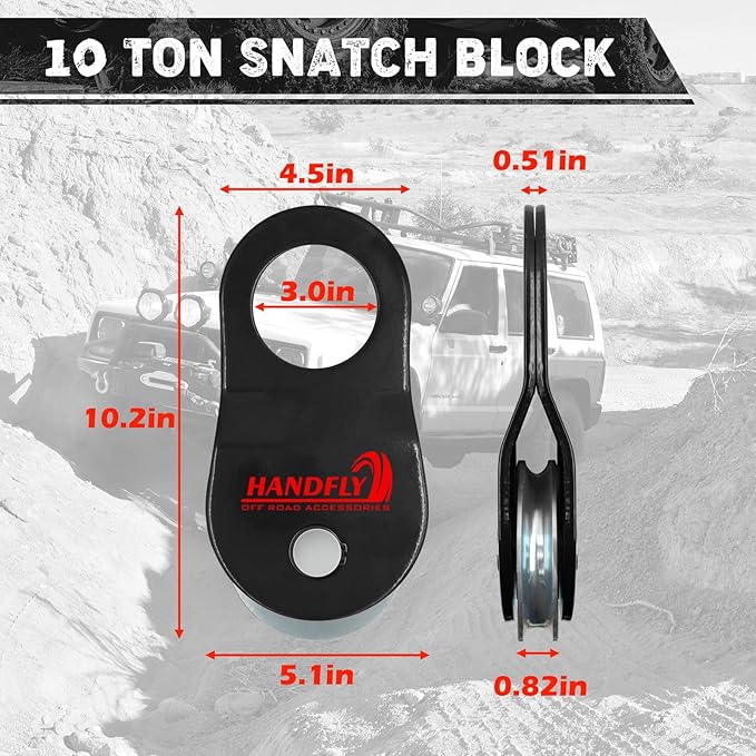 Offroad Recovery Kit, Tree Saver Tow Strap 3'' × 8ft Recovery Strap, 1pcs Hitch Receiver, 2pcs 3/4" D-Ring Shackles with Storage Bag for Truck Jeep SUV ATV
