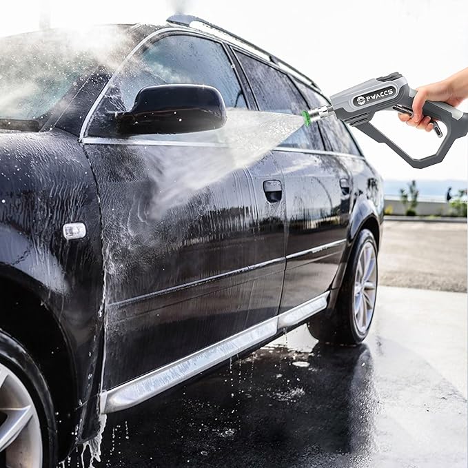 PWACCS Pressure Washer Foam Gun, Short Pressure Washer Gun, Foam Cannon for Car Wash Kit with 1/4" Quick Connector, Pressure Wash Handle for Power Washer with M22 Male Inlet, 4000 PSI, 1.5 Liter