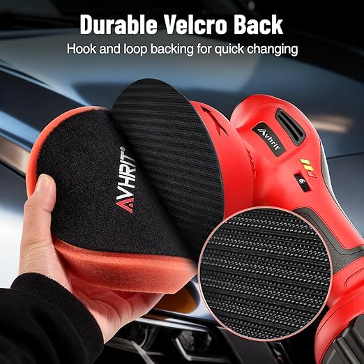 7-PCS Car Detailing Polishing Pad Set: Compatible with 6" Backing Plates, Features Dual Action Sponge Buffing Pads, Ideal for Use with Polishers to Perform Detailing, Waxing and Polishing Work