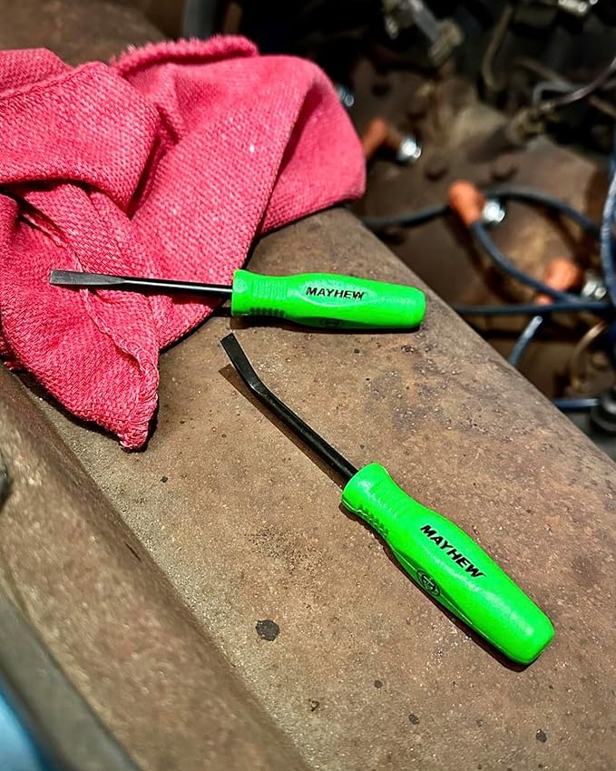 Mayhew Tools 31093GN Mini Heavy Duty Pry Bar, 2-Piece Set, Green - Heavy Duty