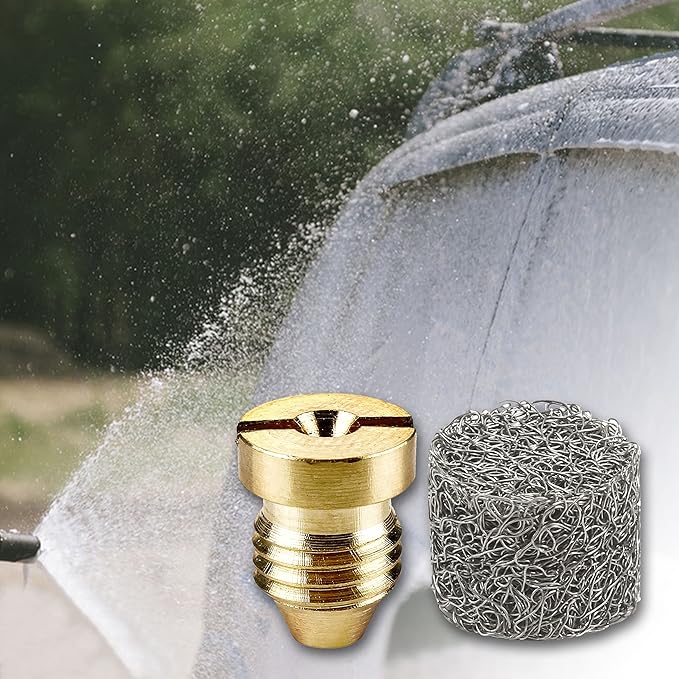 RIDGE WASHER 1.1 mm Orifice for Foam Cannon and Foam Maker, Universal Thread Nozzle Tips and Mesh Filter for Snow Foam Lance, 4-Pack