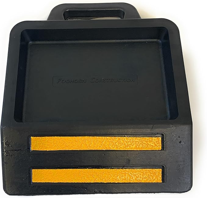 Pallet Jack Wheel Chock - Stop Rolling in Trailer or Truck - Rubber Heavy Duty Stopper with Base - Black