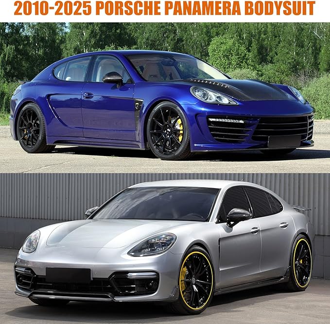Waterproof Car Cover Replace for 2010-2025 Porsche Panamera, 6 Layers All Weather Full Car Covers with Zipper Door & Windproof Bands for Snow Rain Dust Hail Protection (Panamera)