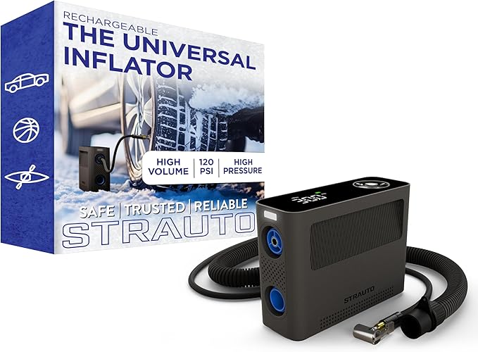 Universal Inflator, Tire Inflator, Air Compressor, Paddle Board Pump, for Car, Bike Pump, Inflatable Pool Floats, Air Mattress, Ball, 85737