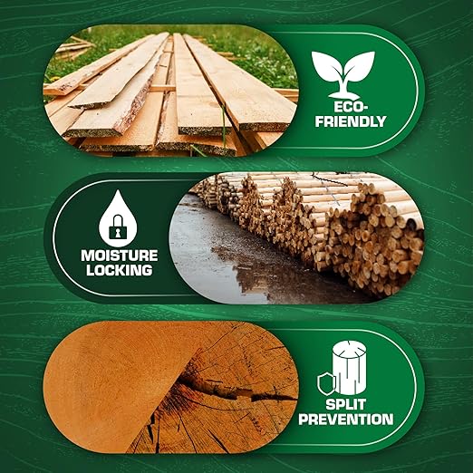 ANCHORSEAL Classic Log & Lumber End Sealer - Water Based Wax Emulsion, Prevents up to 90% of End Checking on Cut Ends of Hardwood & Softwood … (1 Gallon)