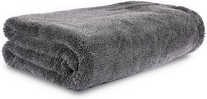 Amooca Car Drying Towel Large Premium 1200 GSM Microfiber Thickened Twisted Ultra Absorbent Cleaning Cloth No Scratching for Quick Effortless Dry 24''x35''