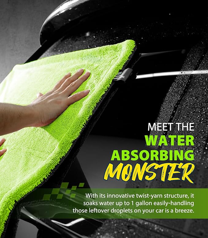 KKV 48”x24” Dual Sided Microfiber Car Drying Towel (2 Count)