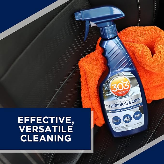 303 Products Interior Cleaner - Easily Cleans Any Surface, Residue Free - Great for Use on Touch Screens, Including LCD - Cleans Glass Streak Free, 16 fl. oz. (30588)