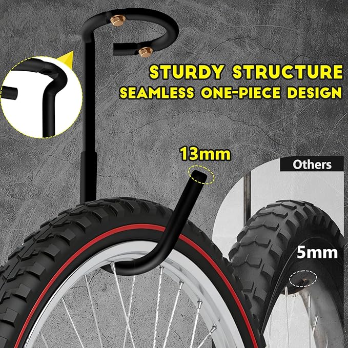 2pcs 9.45in Garage Hooks Heavy Duty 330 LBS Steel Garage Hanging Hooks Anti-Slip Coating for Hanging Ladder, Bikes, Fitness Sand Bags, Garden Carts, Wall and Garage Ceiling Hooks
