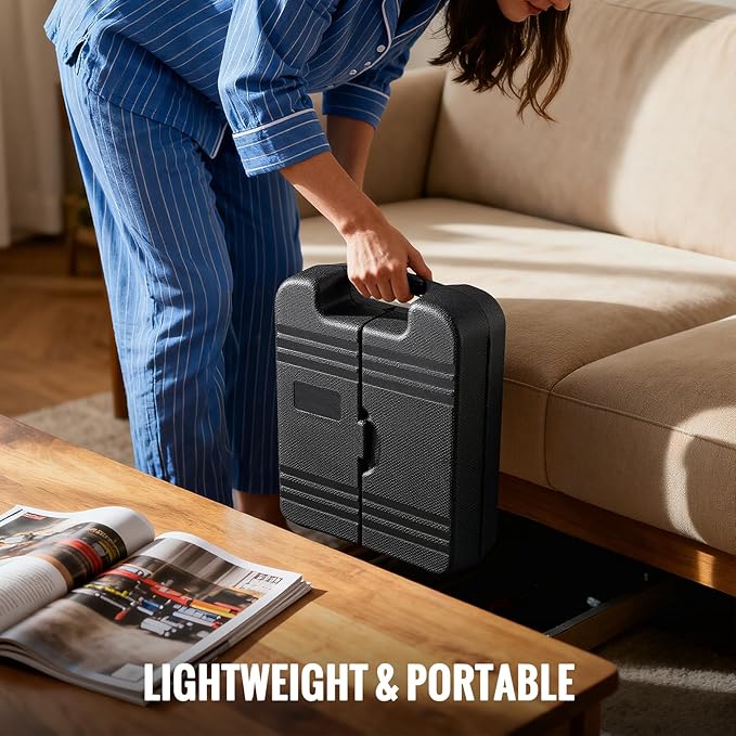 TLGREEN 101 Pcs 8V Cordless Drill and Tool Set, USB-C Rechargeable Power Tool Kit with Brushless Motor & Fast Charge, Lightweight Home Tool Kit for DIY, Repair, and Maintenance with Storage Case（Red)