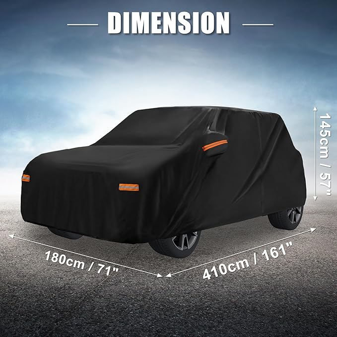 X AUTOHAUX Car Cover for Mini Cooper 2DR 2002-2021 210D-PU Outdoor Full Car Cover All Weather with Door Zipper