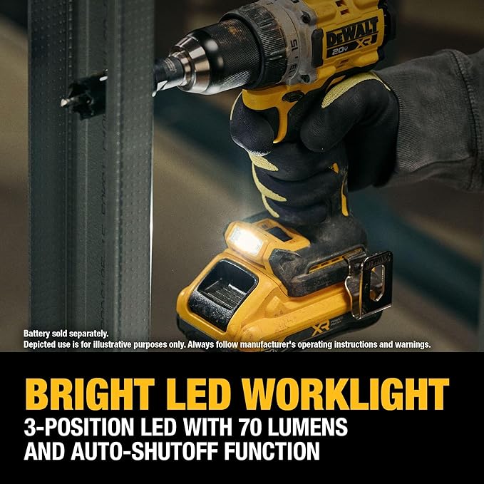 DEWALT 20V MAX XR Brushless Cordless 1/2 in. Drill/Driver (Tool Only) (DCD801B)