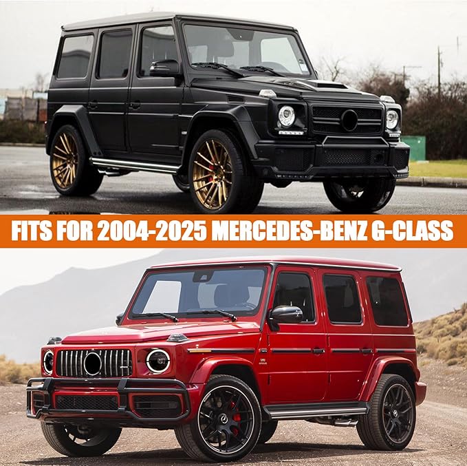 Waterproof Car Covers Replace for 2004-2025 Mercedes Benz G-Class 500 550 650, 6 Layers Silver All Weather Car Cover with Zipper Door & Windproof Bands for Snow Rain Dust Protection