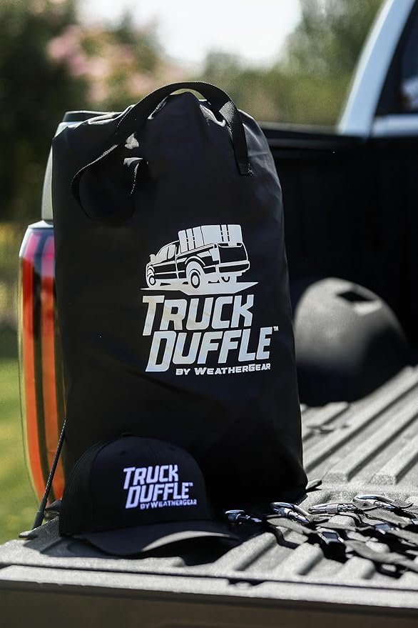 TruckDuffle Truck Bed Storage Bag – Expands Up to 85 Cu Ft – Weatherproof Cargo Organizer – Waterproof Heavy-Duty Soft-Shell Material – Alternative to Tonneau Cover – Fits Compact to Heavy Duty Beds