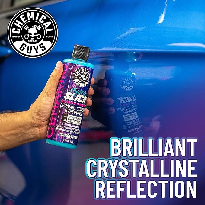 Chemical Guys WAC22916 HydroSlick SiO2 Ceramic Coating HyperWax with Premium Grade Microfiber Applicator, Blue (Pack of 2)