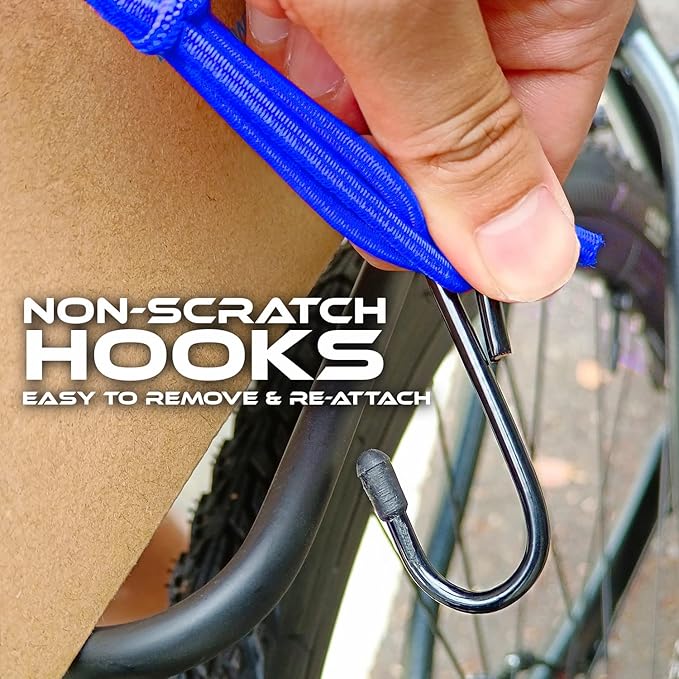 ONIPAX 15"x 15" High Elastic Bungee Cargo Net with 6 Hooks for Bicycle Motorcycle