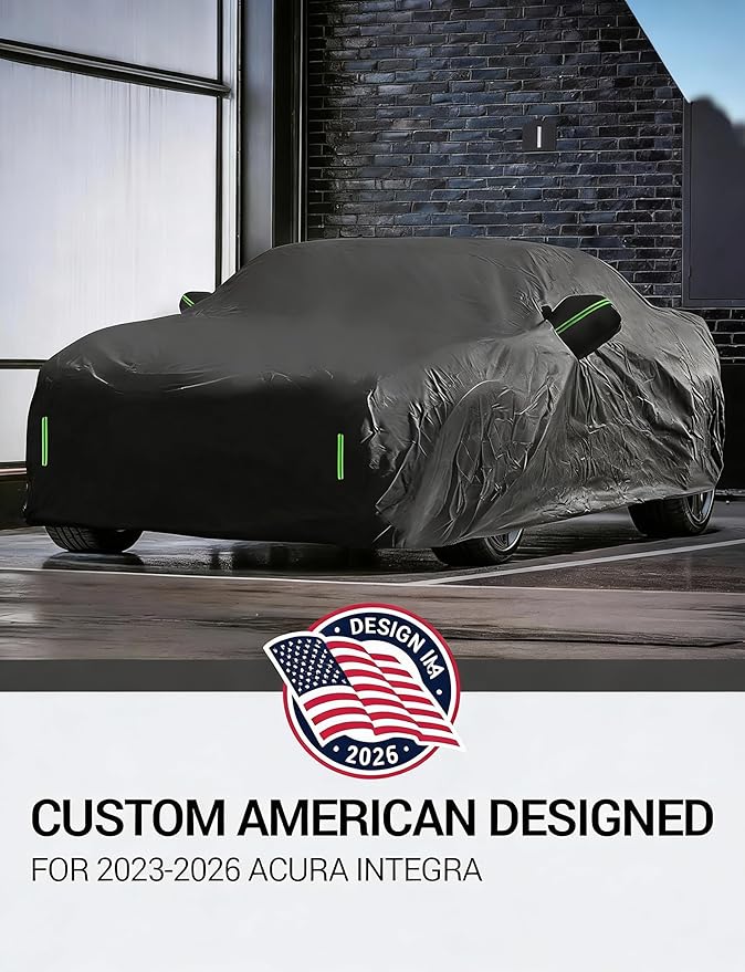Proadsy Car Cover Custom Fit for Acura Integra 2023 2024 2025 2026, Waterproof All Weather for Automobiles, Full Exterior Cover Rain Snow Sun Protector Indoor Outdoor Car Cover
