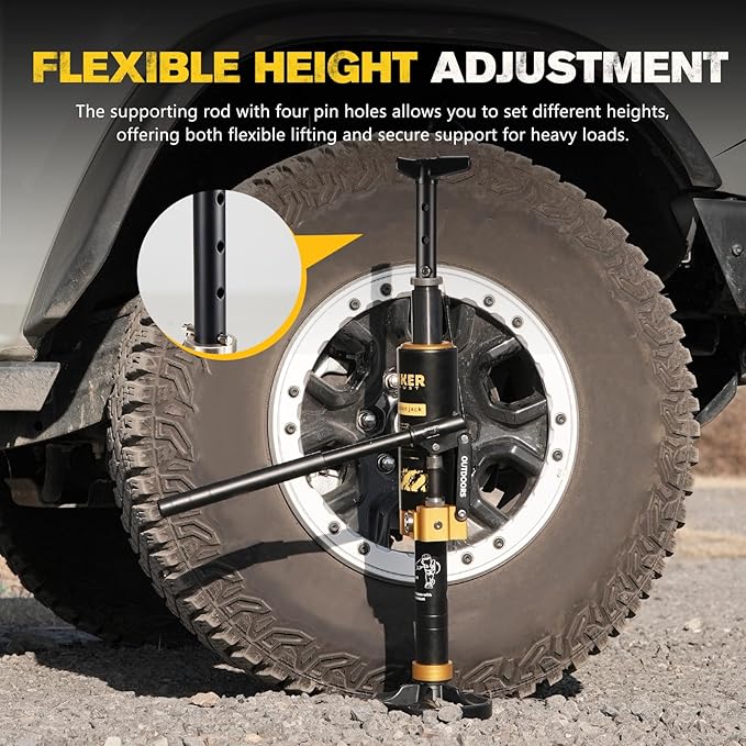 BUNKER INDUST Portable Hydraulic Recovery Jack with Lift Mate, 4x4 Off Road Lift Jack for SUV ATV UTV, 19,400 lbs Lifting Capacity