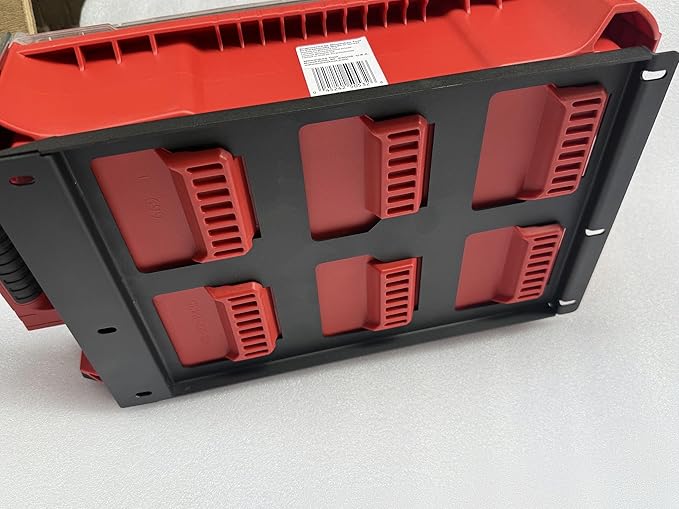 VELCKING for Milwaukee Packout Mounting Plate, Metal Storage Base, Wall and Floor Compatible Toolbox Mount (Black, 1-Half Plate)