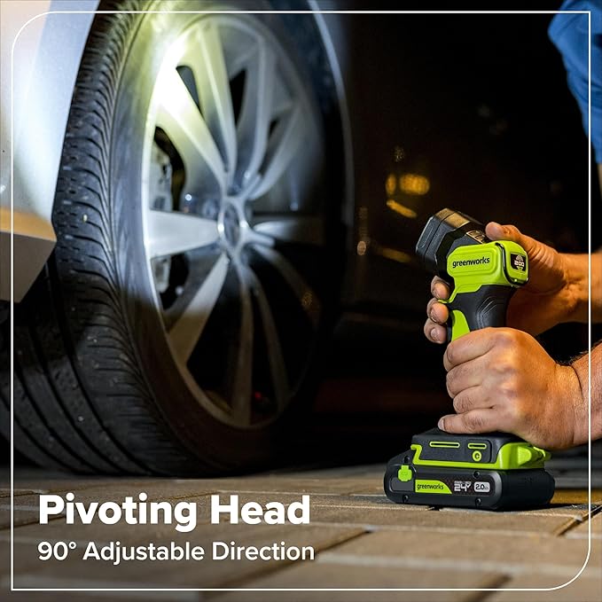 Greenworks 24V Brushless 10PC TOOL, Drill+Impact Driver+Circular Saw+Recip Saw+Jig Saw+Sander+Light+Multi-Tool+Nailer+Grinder (2) 4.0Ah+2.0Ah Batteries (24,000mAh PB) USB-C Charger, High Efficiency