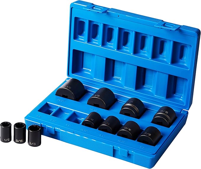 Grey Pneumatic (1311S) 1/2" Drive 11-Piece 8-Point Standard Socket Set
