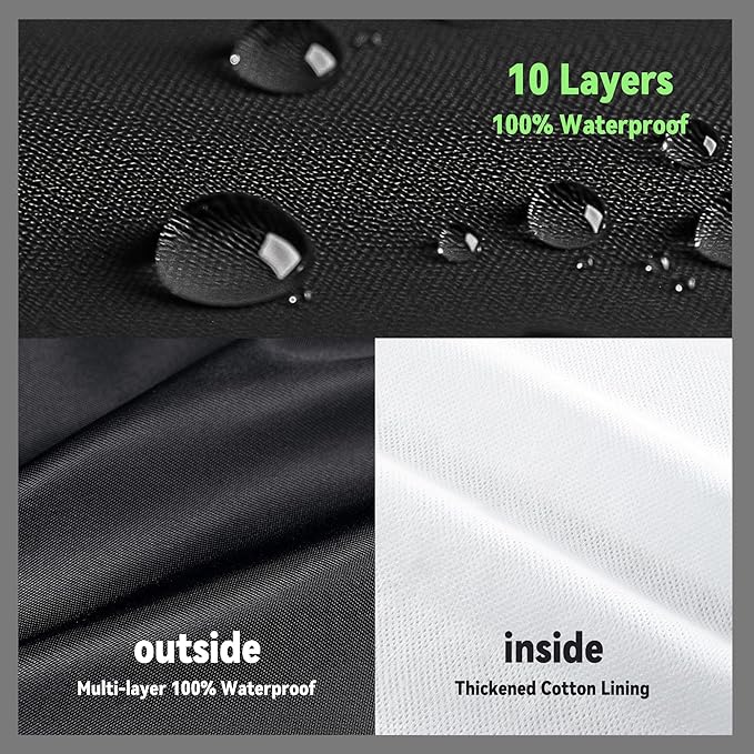 Car Cover for Ram 2500/3500 Pickup Truck 2003-2023 – Durable 210D Oxford Fabric, Waterproof & UV-Resistant, All-Weather Protection with Windproof Straps and Reflective Details