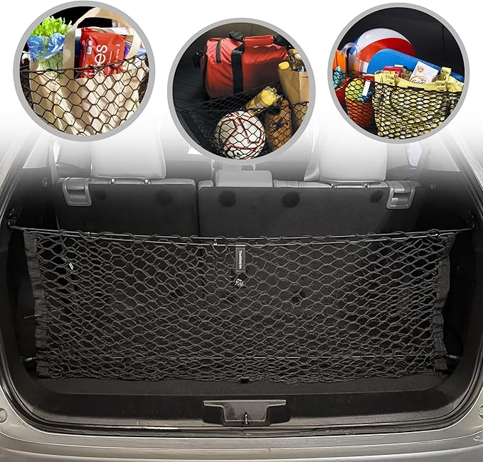 Envelope-Style Trunk Cargo Net for Toyota Highlander 2020-2026 – Premium Rear Storage Organizer | Flexible Mesh Net for SUVs & Trucks – Secure & Space-Saving Trunk Organization
