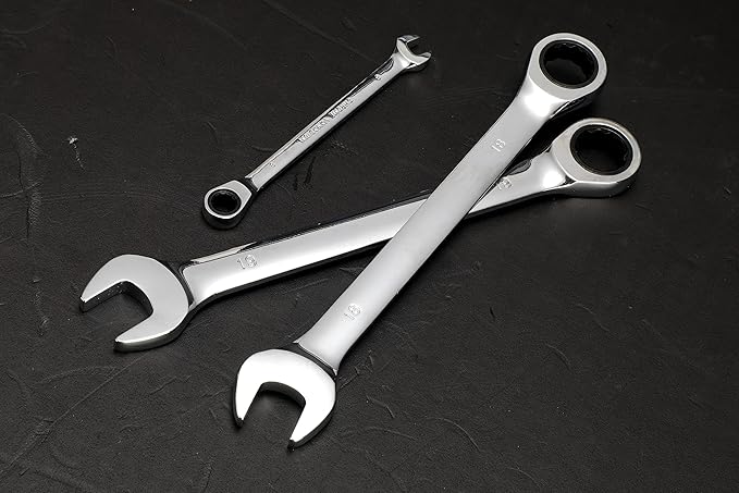 FLZOSPER 15mm Metric Ratchet Wrench,Box End Head 72-Tooth Ratcheting Combination Wrench Spanner