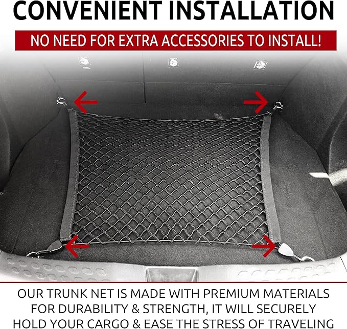 Rear Floor Style Trunk Mesh Cargo Net for Toyota Corolla Cross L LE XLE 2022-2025 - Car Accessories - Premium Trunk Organizers and Storage - Vehicle Carrier Organizer for Toyota Corolla Cross
