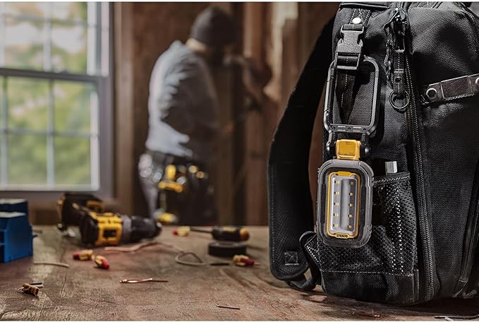 DEWALT LED Light, Powerful and Compact Work Light, Magentic Handle, USB-C Rechargeable (DCL182) & LED Flashlight, USB-C Rechargeable, Jobsite (DCL183)