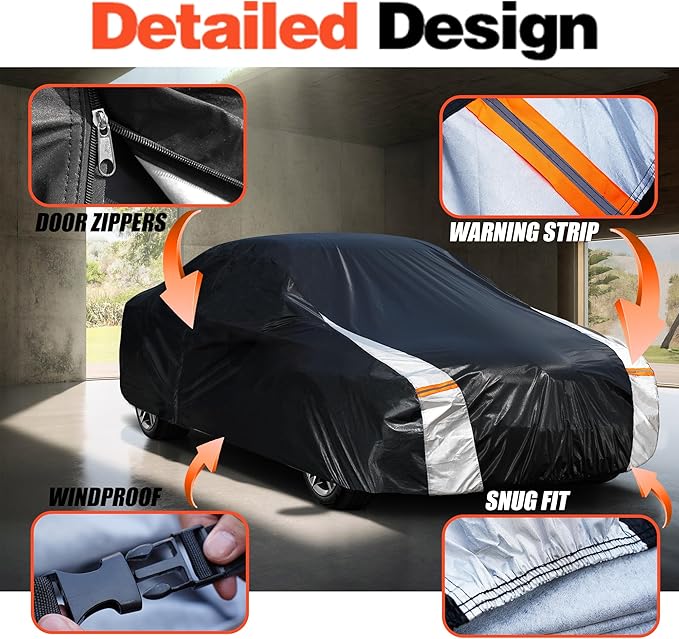 Chevrolet Corvette Car Cover 100% Waterproof All Weather, Gift with Towel, 10 Layers Car Cover Custom Fit 1980-2026 Corvette C4/C5/C6/C7 Coupe Convertible Targa, Cover Rain Sun UV Protection.