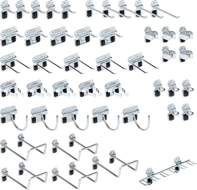 Triton Products LockHook Steel Pegboard Hook Assortment Kit - 46 Piece