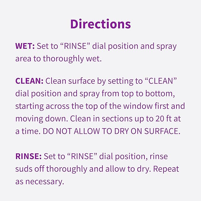 Rejuvenate High Performance Outdoor Window Spray and Rinse Cleaner with Hose End Adapter Instantly Removes Grime and Dirt Streak-Free Shine (32 oz)