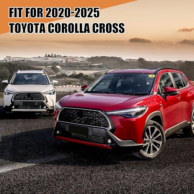 Waterproof Car Covers Replace for 2020-2025 Toyota Corolla Cross, 6 Layers All Weather Car Cover with Zipper Door & Windproof Bands for Snow Rain Dust Hail Protection