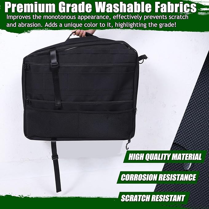 Sunroof Storage Bags for Hummer EV 2022-2026 SUV/SUT, Overhead Storage Organizer Cargo, 600D Oxford Overhead Storage Bag/Waterproof/Foldable/Top Sunshade with Hardtop Suction fixing (C)